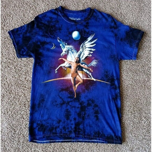 Trippie Redd T-Shirt Mens Size Medium Unicorn Purple Tie Dye Short Sleeve - Picture 1 of 7